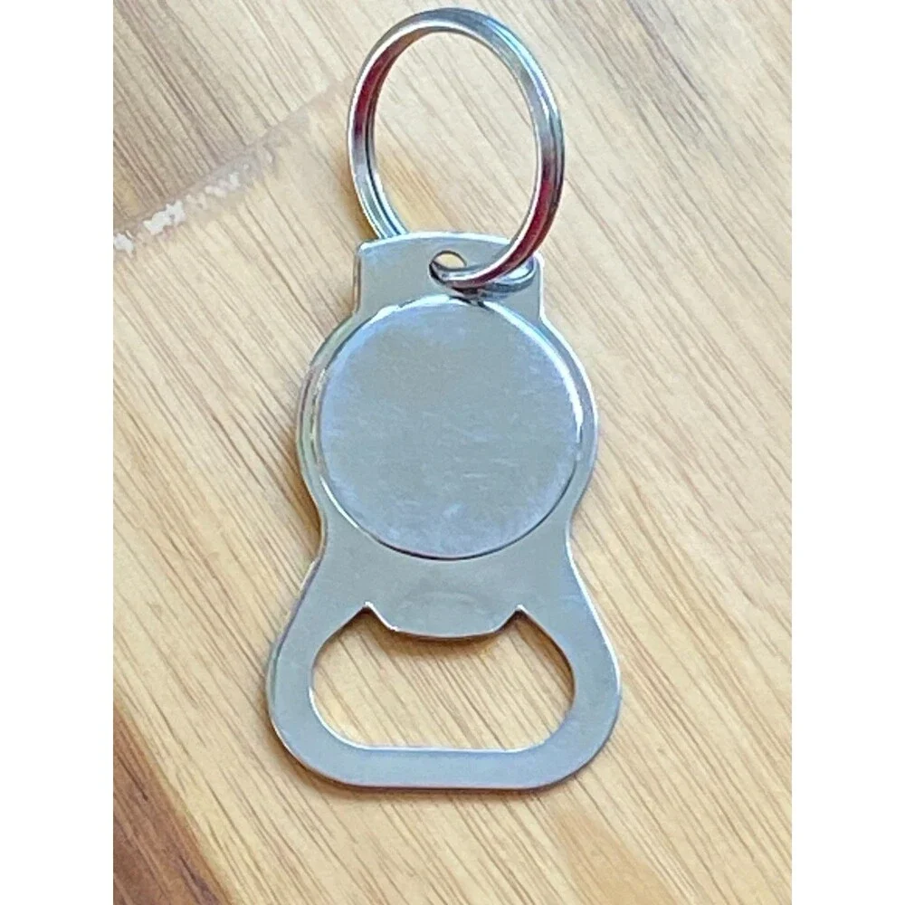 Vintage NEWCASTLE BROWN ALE Beer Bottle opener Keychain Key Ring Chain Bar Promo